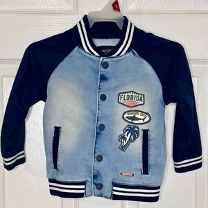Kids Light Weight Denim Varsity Style Jacket by MAYORAL